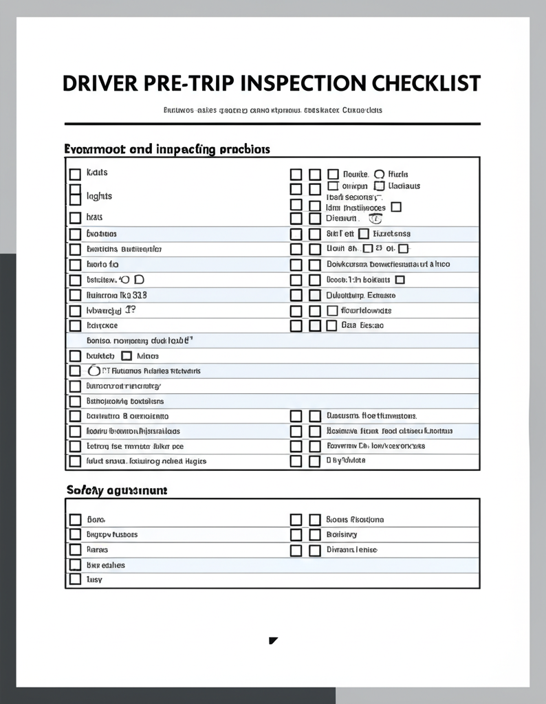 Driver Checklist